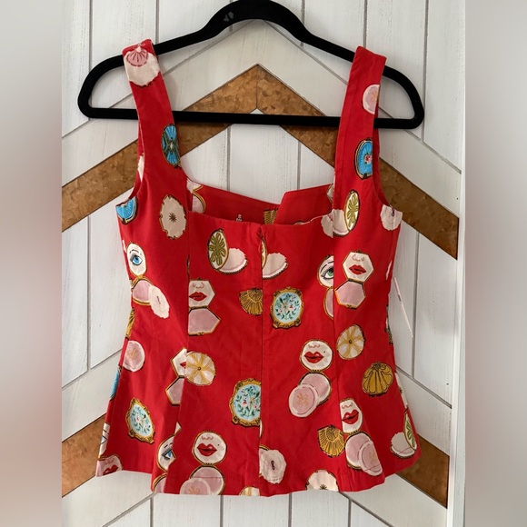 NWT Danielle Kroll x Anthro Maeve Square Neck Tailored Tank, Size S - Picture 4 of 6